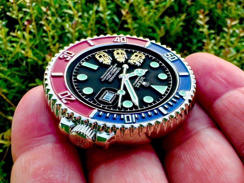 Navy Chief Seals Dive SUBMARINER Pepsi Watch GMT Challenge Coin NSW CPO DEVGRU gallery