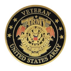 Challenge Coin Army Veteran Gold Medallion United States Washington DC – Nice