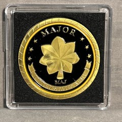 US ARMY MAJOR Challenge Coin with case-SHIPS WITIN 24 HRS!