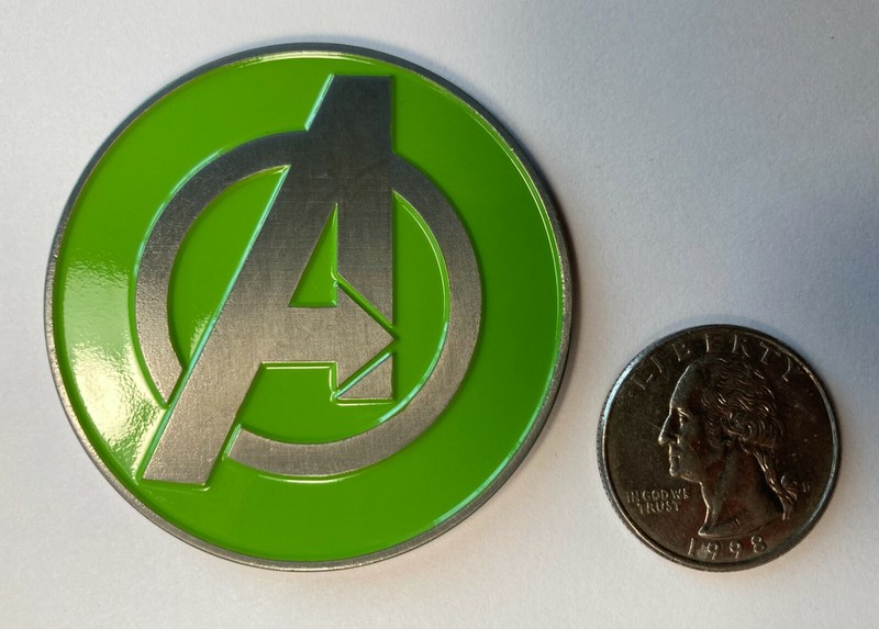 Incredible Hulk 2" Medallion Challenge Coin, Antique silver gallery