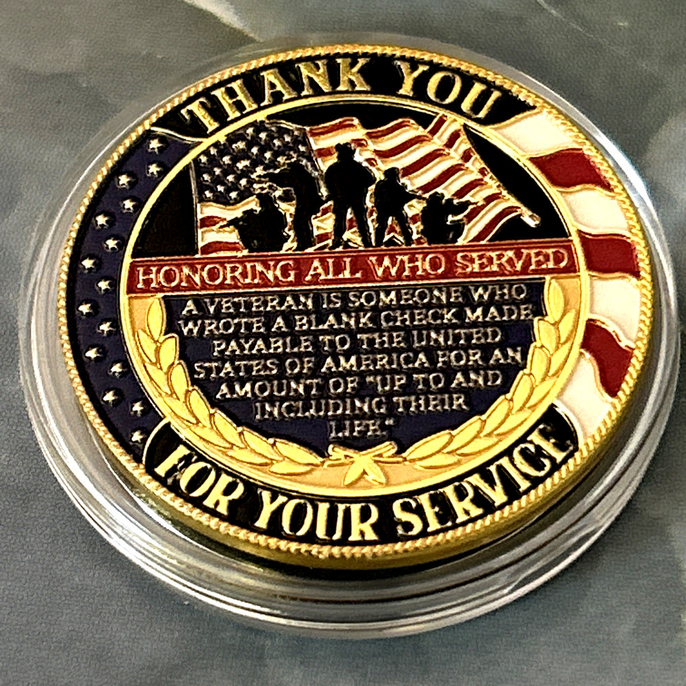 20 PCS Thank You For Your Service💥USA Military Veteran Bald Eagle Gift Coin