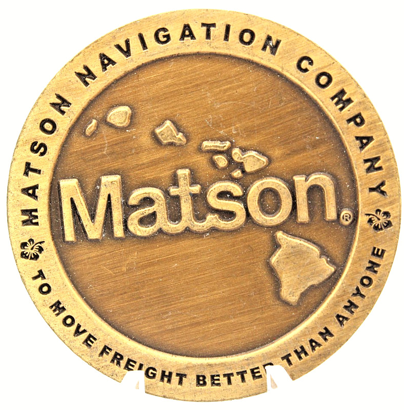 Matson Navigation Co. Daniel K. Inouye Challenge Coin 1.75” Copper gallery