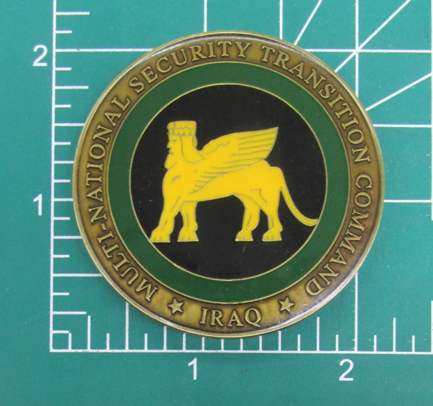 MultiNational Security Transition Command Iraq Commanding General Challenge Coin gallery