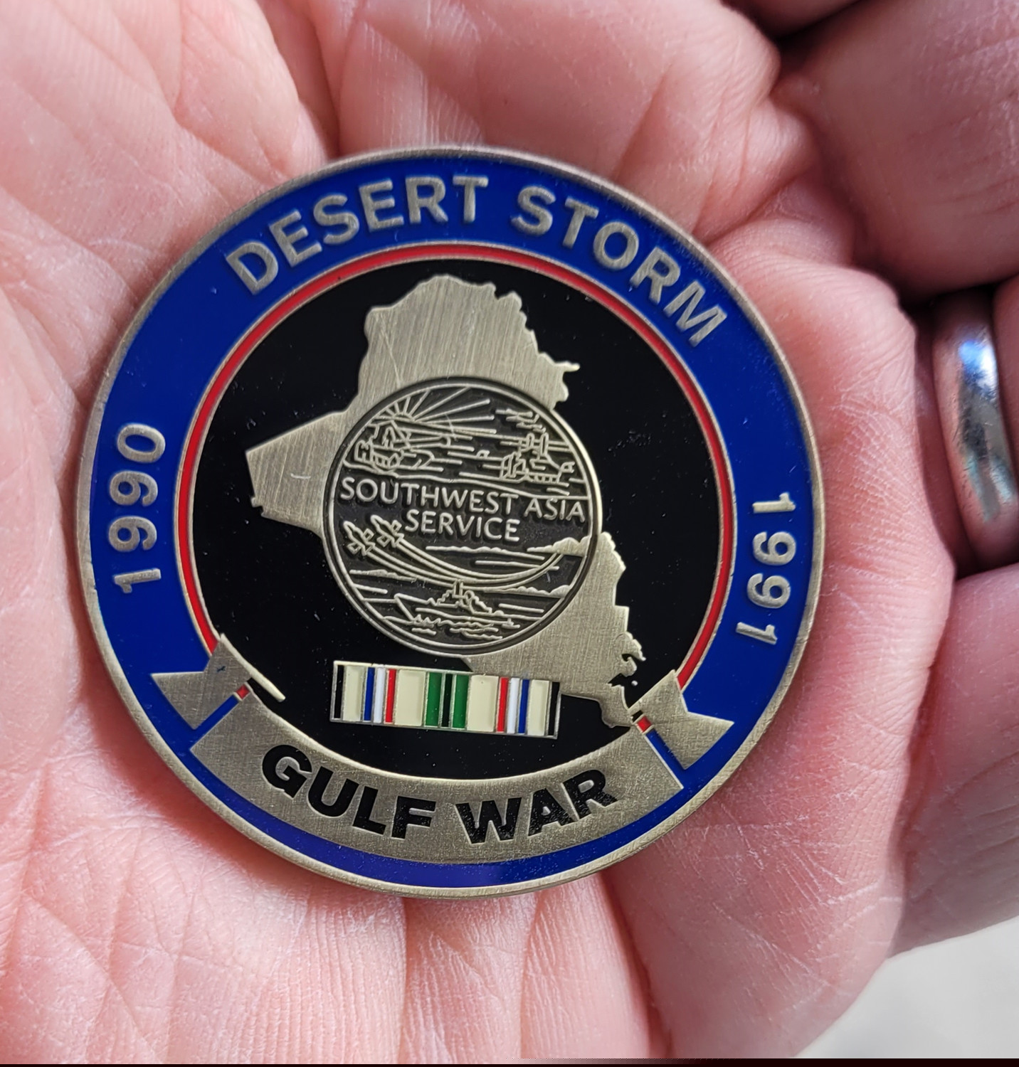 US Army Nurse Corps Desert Storm/Gulf War Challenge Coin gallery
