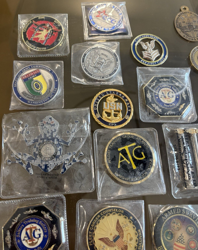 25 Military Challenge Coin Lot Navy Police Law Enforcement Collectible gallery