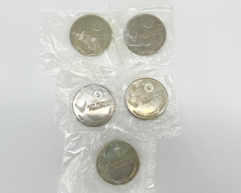 Airforce Reserve Referral Award Coin Challenge Coins Tokens 1-5 USAF NIB gallery