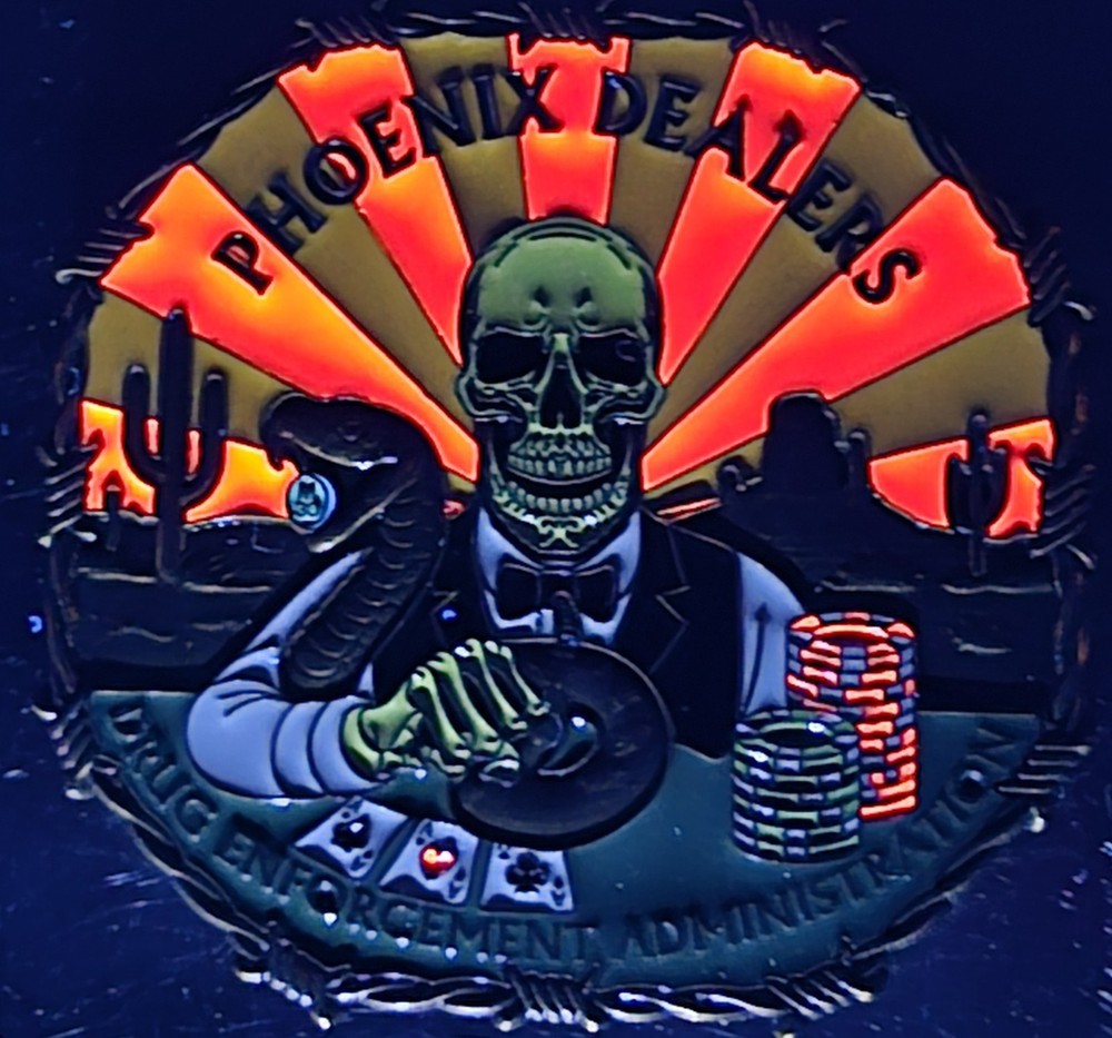 🔥RARE FLUORESCENT🔥PHOENIX DEALERS DEA CHALLENGE COIN