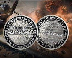 2X USS Arizona BB-39 Challenge Coin Battleships of Pearl Harbor Military Coins