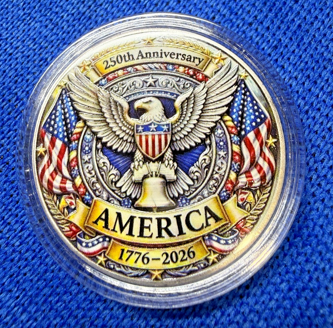 American 250th Anniversary Commemorative Coin in Plastic Case Free Shipping gallery