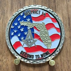 Florida Masonic District 14 “Second to None” Challenge Coin W#3