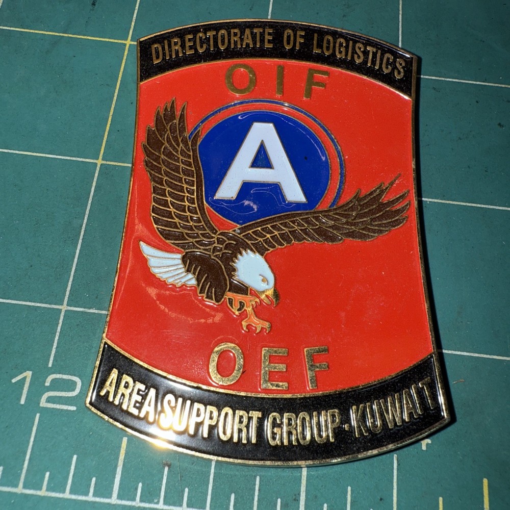 Directorate Of Logistics OIF OEF area support group Kuwait challenge coin