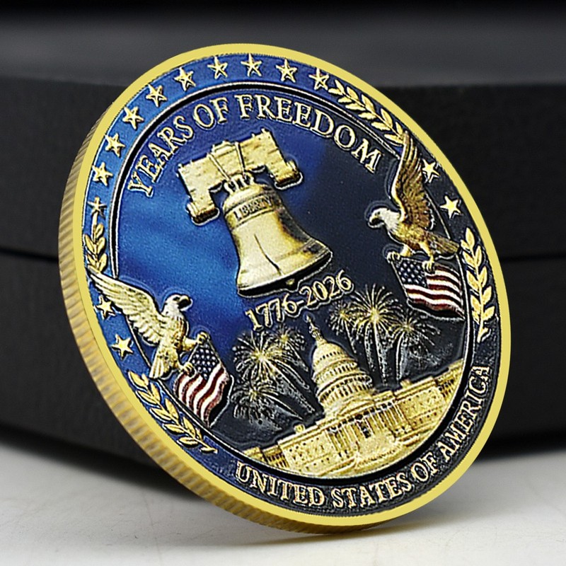 USA 250th Anniversary 1776-2026 Commemorative Coin Liberty Bell Eagle Medal gallery
