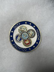 US NAVY US ARMY USMC DoD Our Military Men & Women AMERICA SUPPORTS YOU Coin