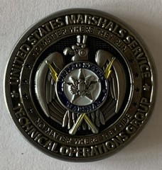 UNITED STATES MARSHAL SERVICE USMS Technical Operations Group TOG CHALLENGE COIN