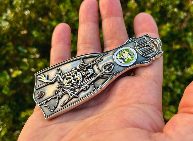 Navy Seals Seal Team NSW GROUP 3 Diver Flipper Fin Bone Frog Challenge Coin CPO! gallery