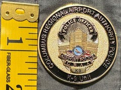Cool Columbus Ohio OH Airport Police K9 Unit EOD Narcotics Challenge Coin