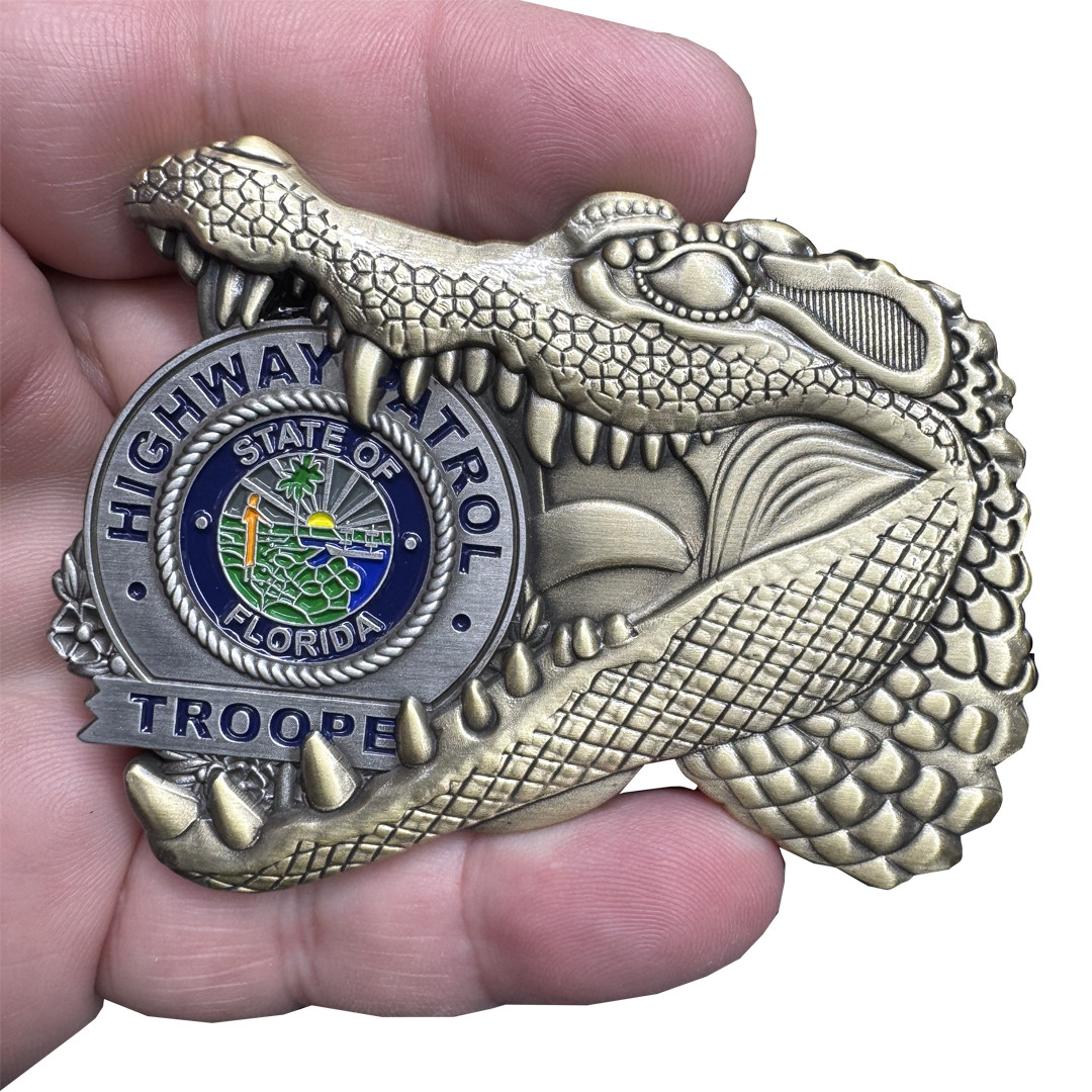 BL14-7 Florida Highway Patrol FHP State Trooper Challenge Coin Alligator Alcatra gallery
