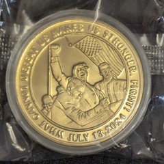 DONALD TRUMP FIGHT ON COIN……. MINT CONDITION IN PLASTIC CASE