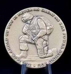 🔥🪖MILITARY KNEELING SOLDIER-C.O. “EPHESIANS 6:10-12” “THE TASK AHEAD”