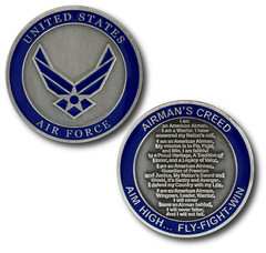 U.S. Air Force The Airman’s Creed Challenge Coin 1 3/4 Inch (44Mm) Round