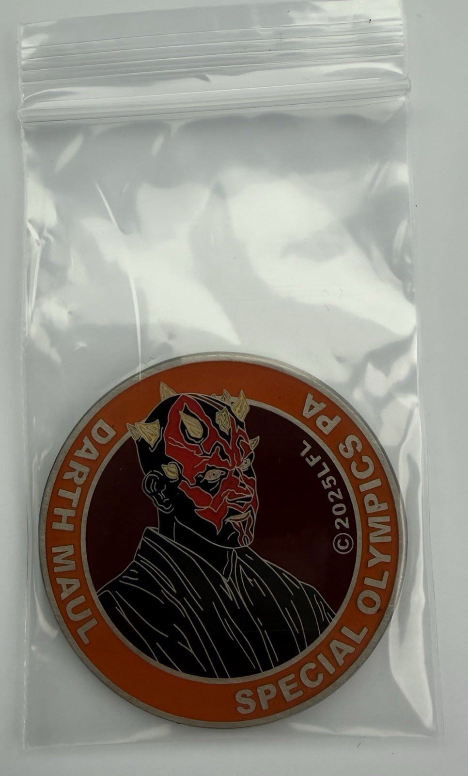 2025 LFL STAR WARS DARTH MAUL PSWCS SPECIAL OLYMPICS PA CHALLENGE COIN 1 OF 1000 gallery