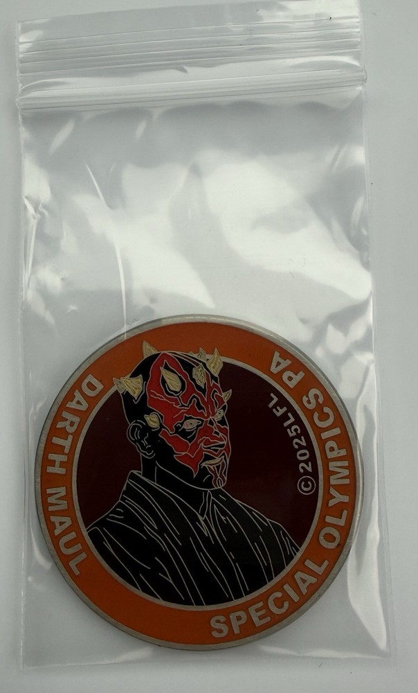 2025 LFL STAR WARS DARTH MAUL PSWCS SPECIAL OLYMPICS PA CHALLENGE COIN 1 OF 1000