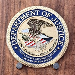 US Attorney New Jersey DOJ Challenge Coin 1#36