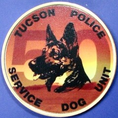 Tucson, AZ Service Dog Unit. Challenge Coin. Souvenir. 2″. A25b.