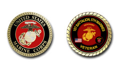 1st Battalion 5th Marines Veteran Challenge Coin Officially Licensed