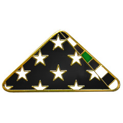PBX-004-F Thin Green Line Police Honor Guard Folded US Flag Pin CBP Border Patro