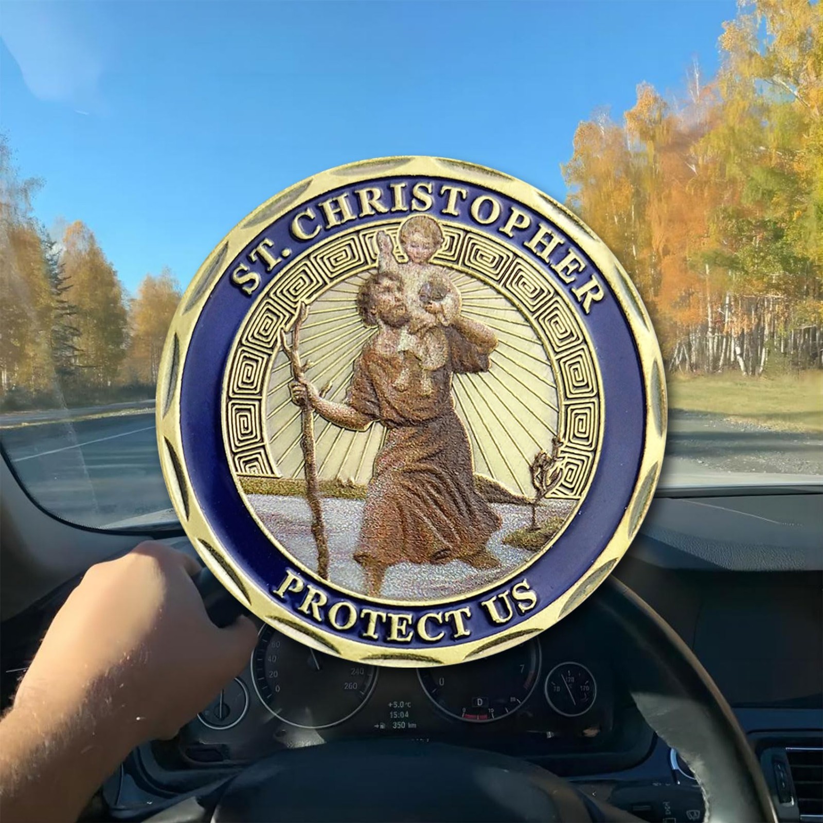 5PCS St Christopher Challenge Coin Set - Patron Saint of Travelers Prayer Safety gallery