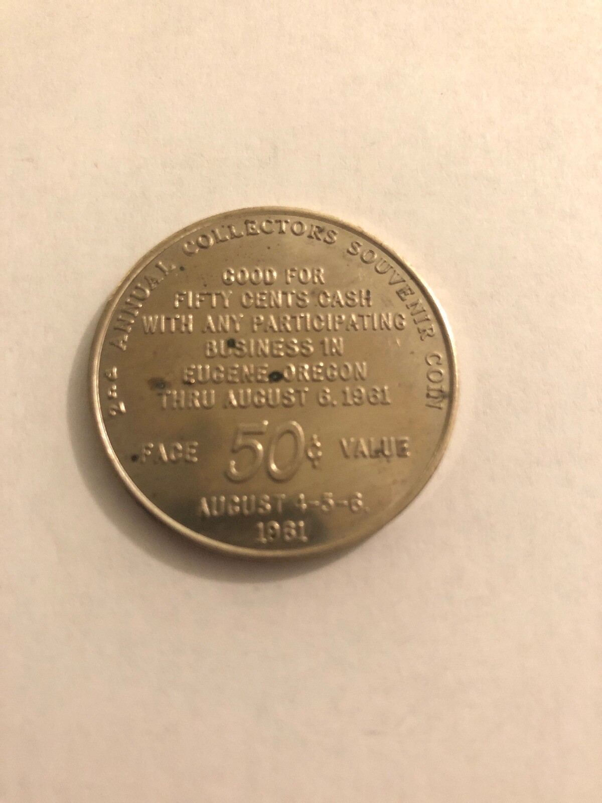 Eugene Oregon 1961 Emerald Empire Round-Up Coin B5 gallery
