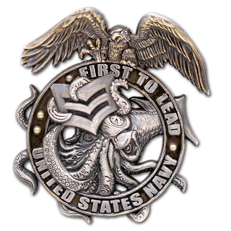 US Navy FCPO First To Lead Squid and Eagle Collectible Challenge Coin gallery