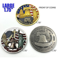 3 Pcs 250TH ANNIVERSARY UNITED STATES OF AMERICA 1776-2026 Commemorative Coins