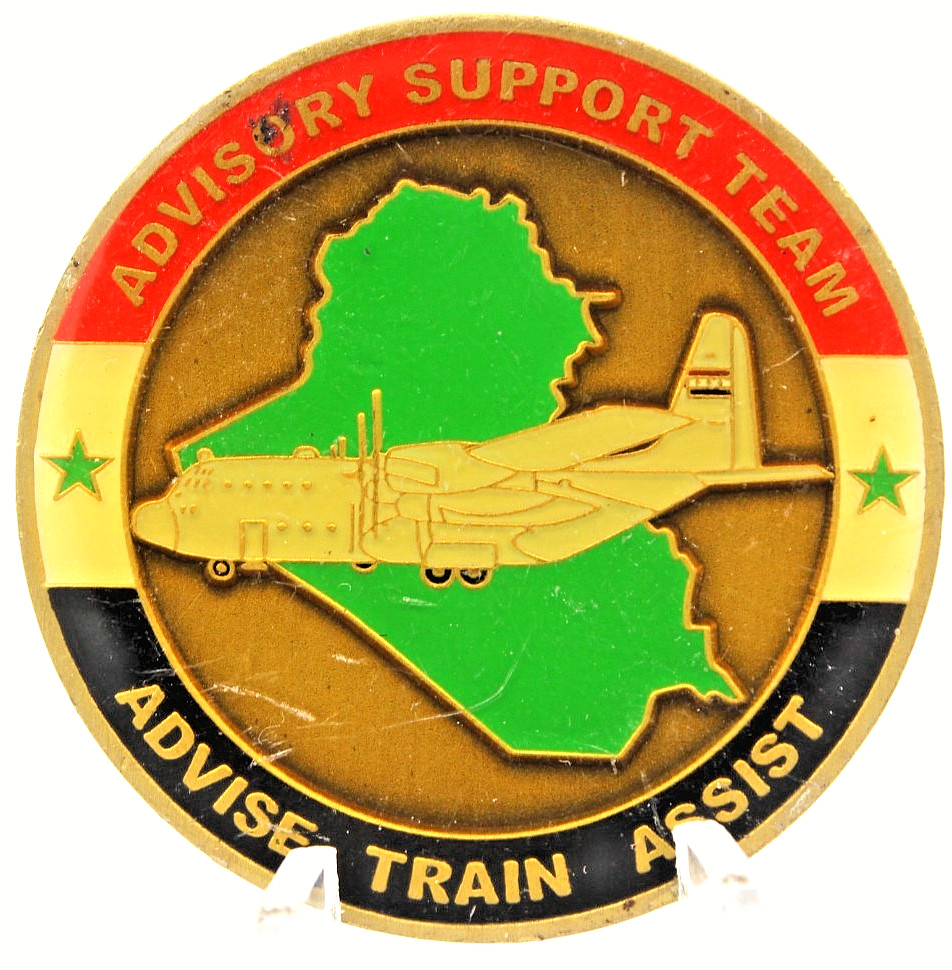 Advisory Support Team Baghdad Iraq Challenge Coin 1.5" Copper gallery