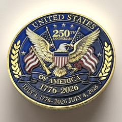 Freedom *250TH ANNIVERSARY USA* ENGRAVED 1776-2026 Commemorative Coin Medal
