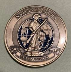 U.S. National Guard challenge coin fine enamel, minty