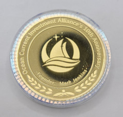 Ocean Current Investment Alliance 10th Anniversary Gold 2-inch Coin