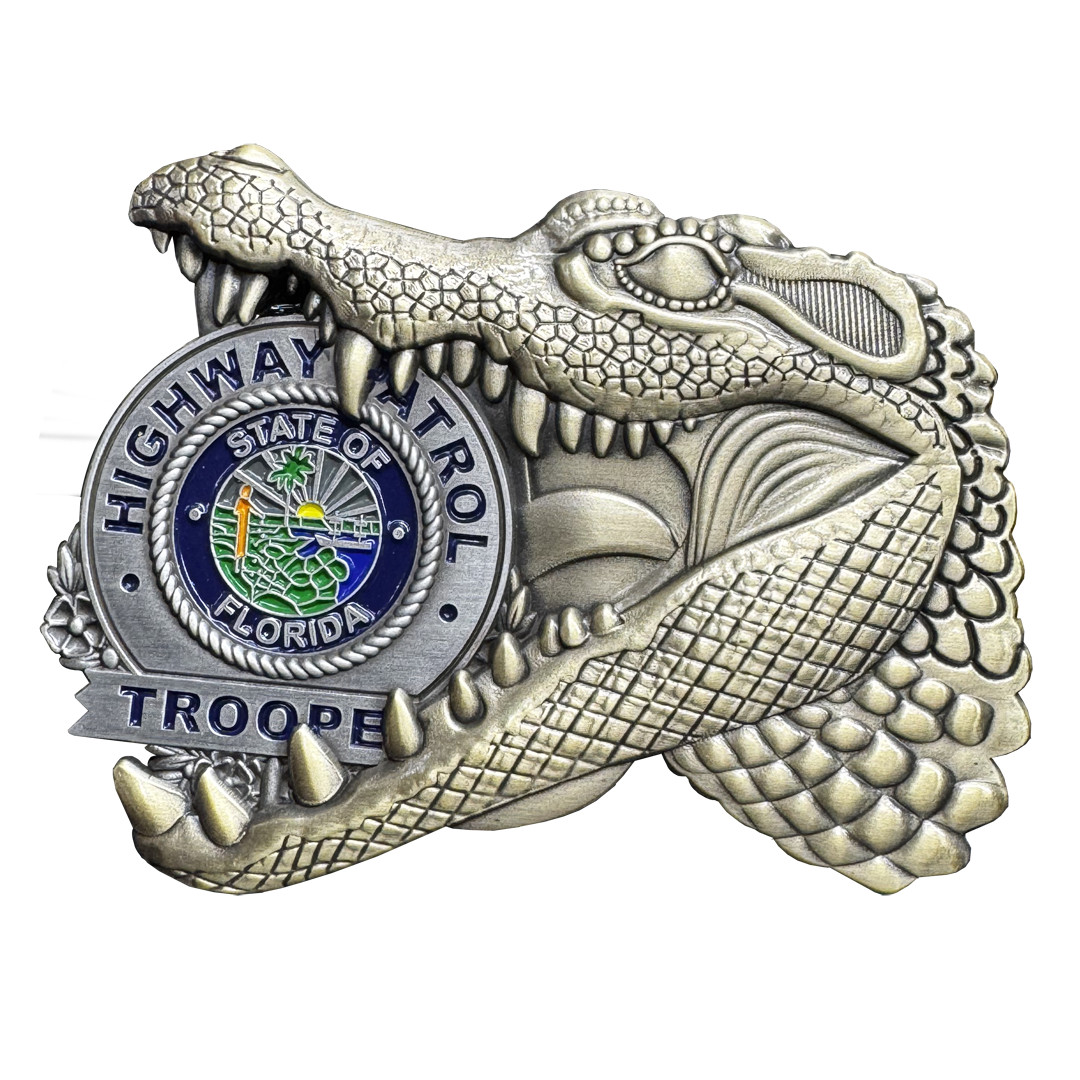 BL14-7 Florida Highway Patrol FHP State Trooper Challenge Coin Alligator Alcatra gallery