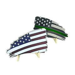 G-001 Thin Green Line Old Glory American Flag Challenge Coin Police CBP Border P