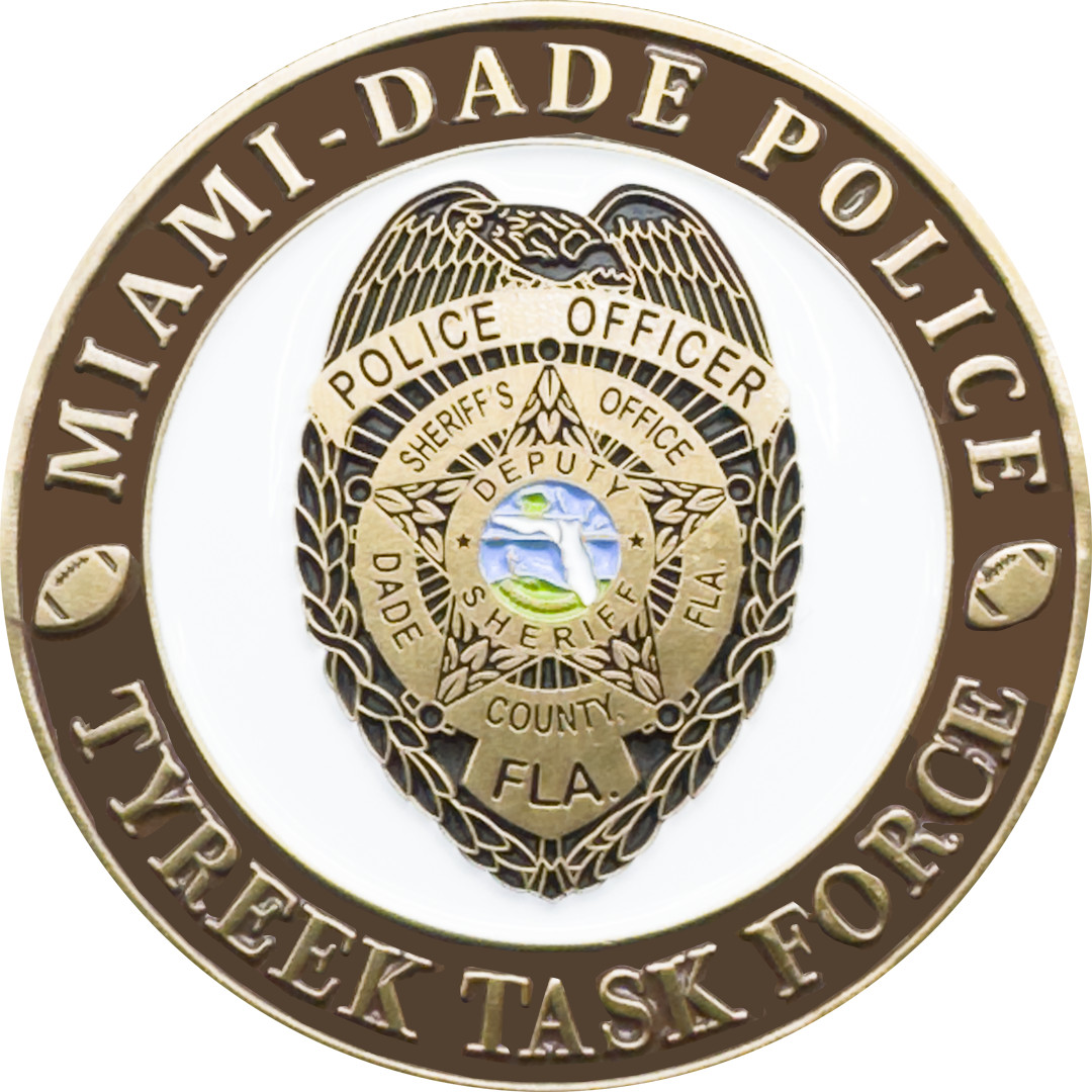 EL13-10 Miami Dade Police Challenge Coin for Dolphins fans fun for Tyreek Hill f gallery