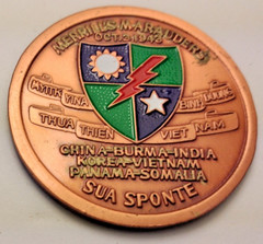 1984 CHALLENGE COIN 3rd RANGER BN CHINA BURMA INDIA PANAMA SOMALIA KOREA 43′-45′