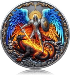 Archangel Michael Challenge Coin Psalm 91 Protection & Christian Gift Token