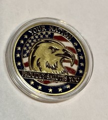 Military Coin With Removable Plastic Protecting Cover
