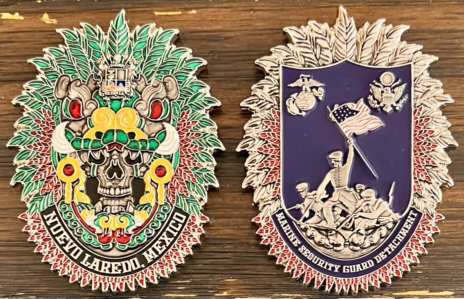 MSG Det Marine Security Guard Detachment Nuevo Laredo, Mexico Challenge Coin gallery