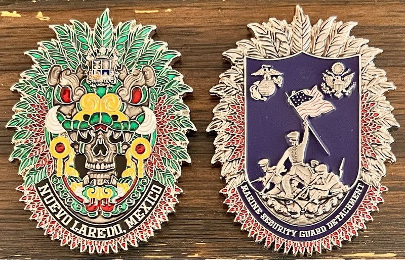 MSG Det Marine Security Guard Detachment Nuevo Laredo, Mexico Challenge Coin gallery