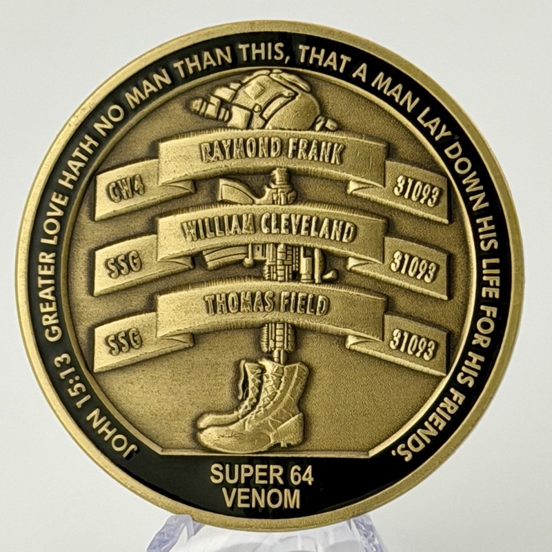 RARE 160th SOAR Night Stalkers Super 64 Venom Mogadishu Memorial Challenge Coin gallery