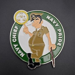 US Navy Chief Challenge Coin Celtic Shamrock Boston Celtics Inspired CPO Coin