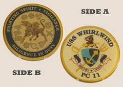 USS Whirlwind PC 11 Challenge Coin 1#8