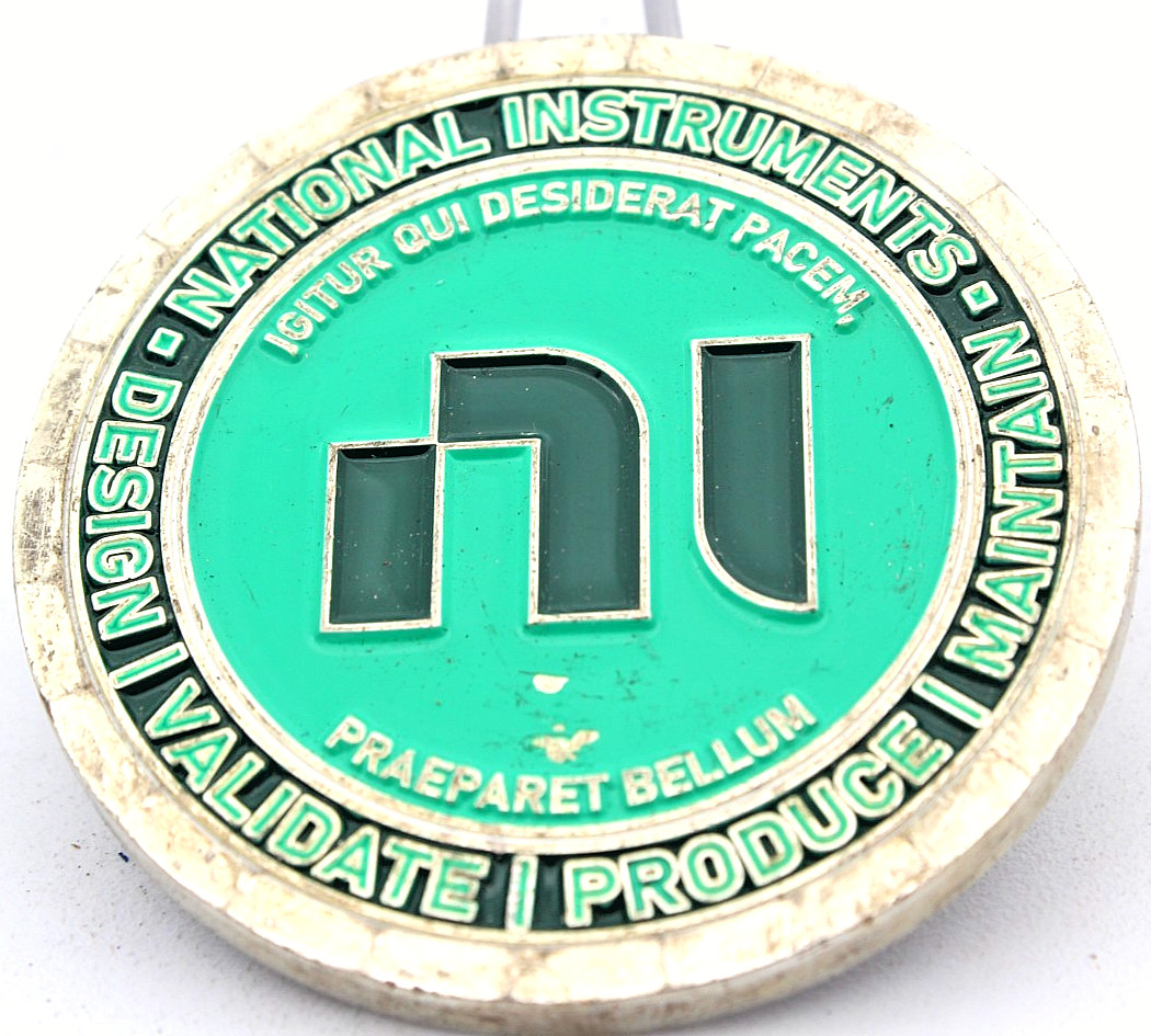 National Instruments NI Aerospace Defense Challenge Coin 2.0" Copper gallery